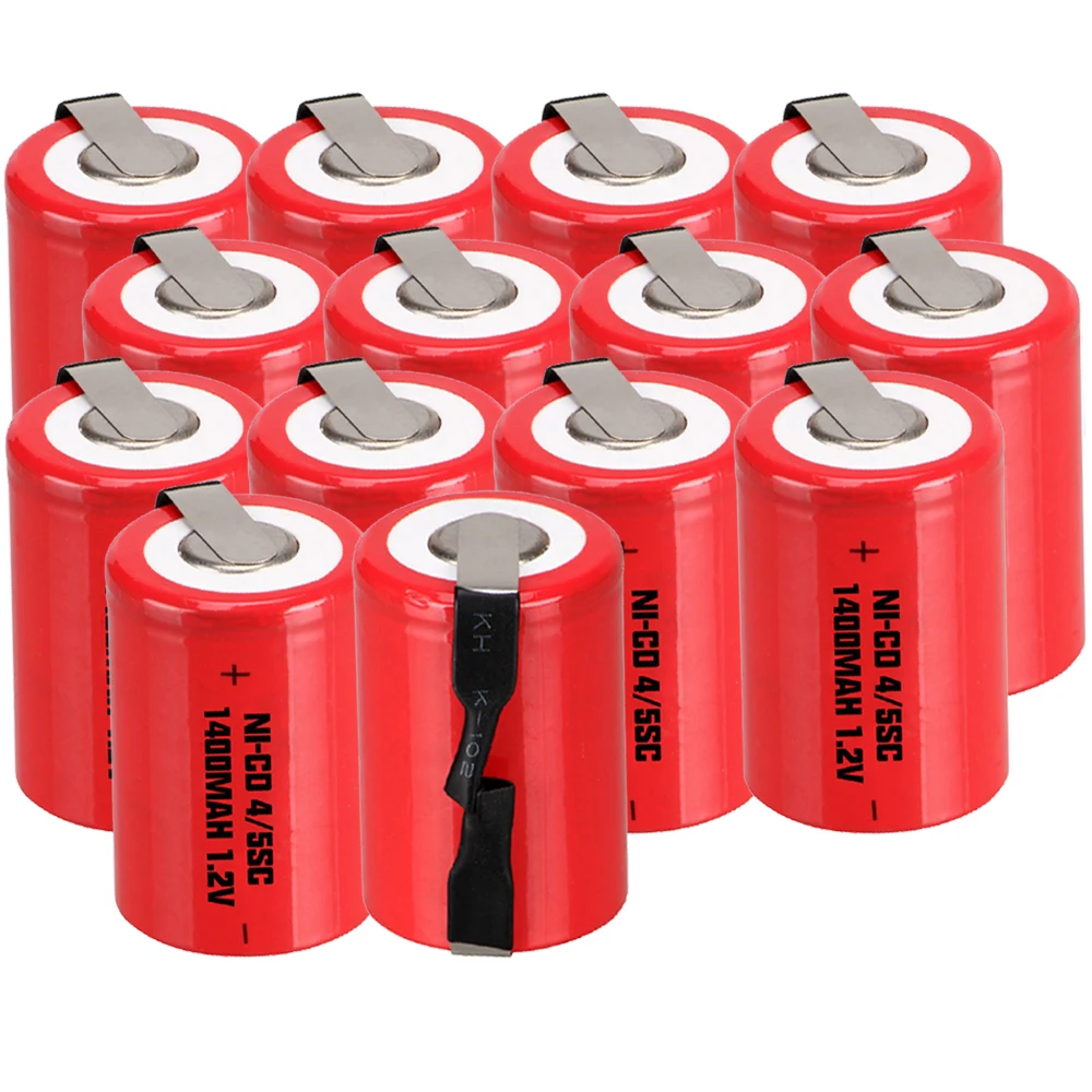 

Lowest price 14 piece 4/5SC battery 1.2v batteries rechargeable 1400mAh nicd battery for power tools akkumulator