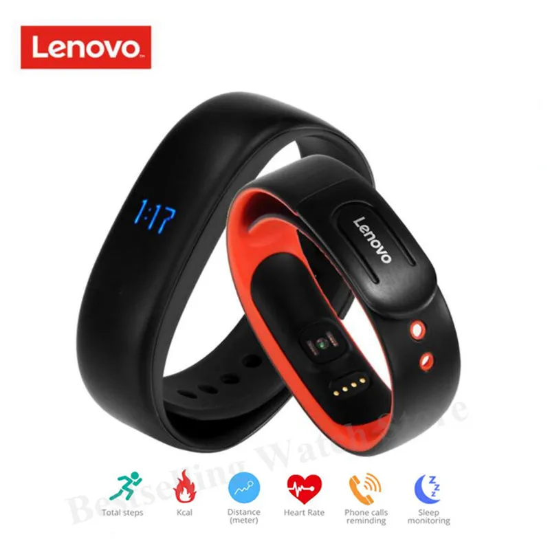 

Original Lenovo HW02 Bluetooth 4.2 Smart Wristband Heart Rate Monitor Sports Fitness Tracker Smart Bracelet for Android iOS