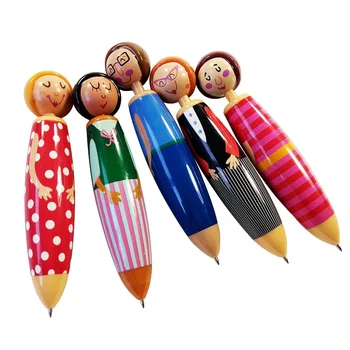 

20 Pcs/lot Kawaii 3D Doll Ballpoint Pens School Pen for Kids Children Students Office Ball Pen Stationery Office Supplies