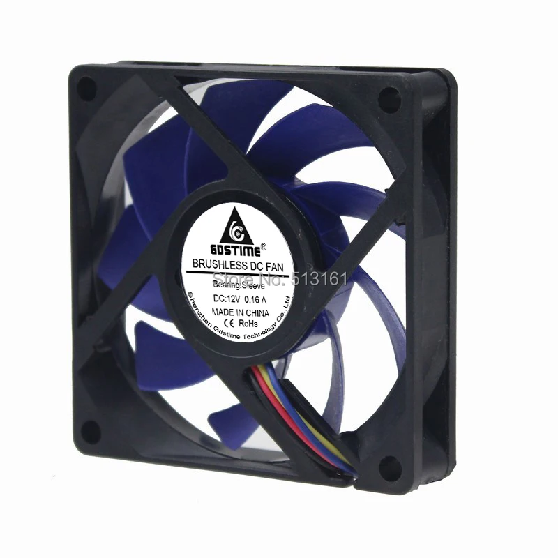 

Gdstime 70mmx70mmx15mm Brushless Hydraulic Bearing 4Pin 12V 7cm 70mm Cooling Fan Cooler