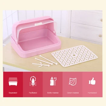 

1pcs Kitchen Tableware Cutlery Storage Box with Lid Cup Holder Milk Bottle Bowl Rack Chopsticks Storage Box Cover Cup Holder