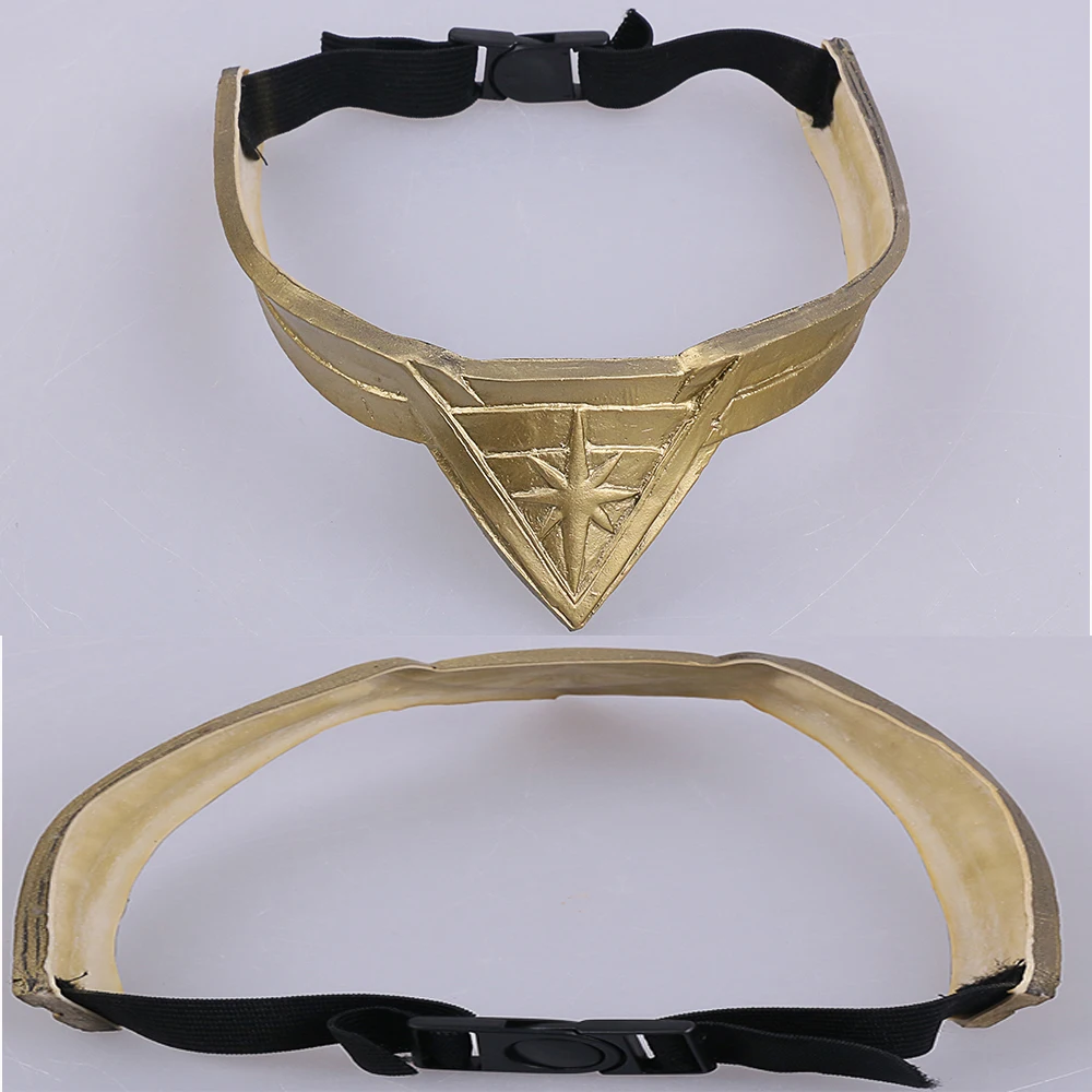 2017 Movie Wonder Woman Superhero Diana Prince Leather Headgear Metal Badge Cosplay Bronze Crown Band Headgear  Adult Woman (3)