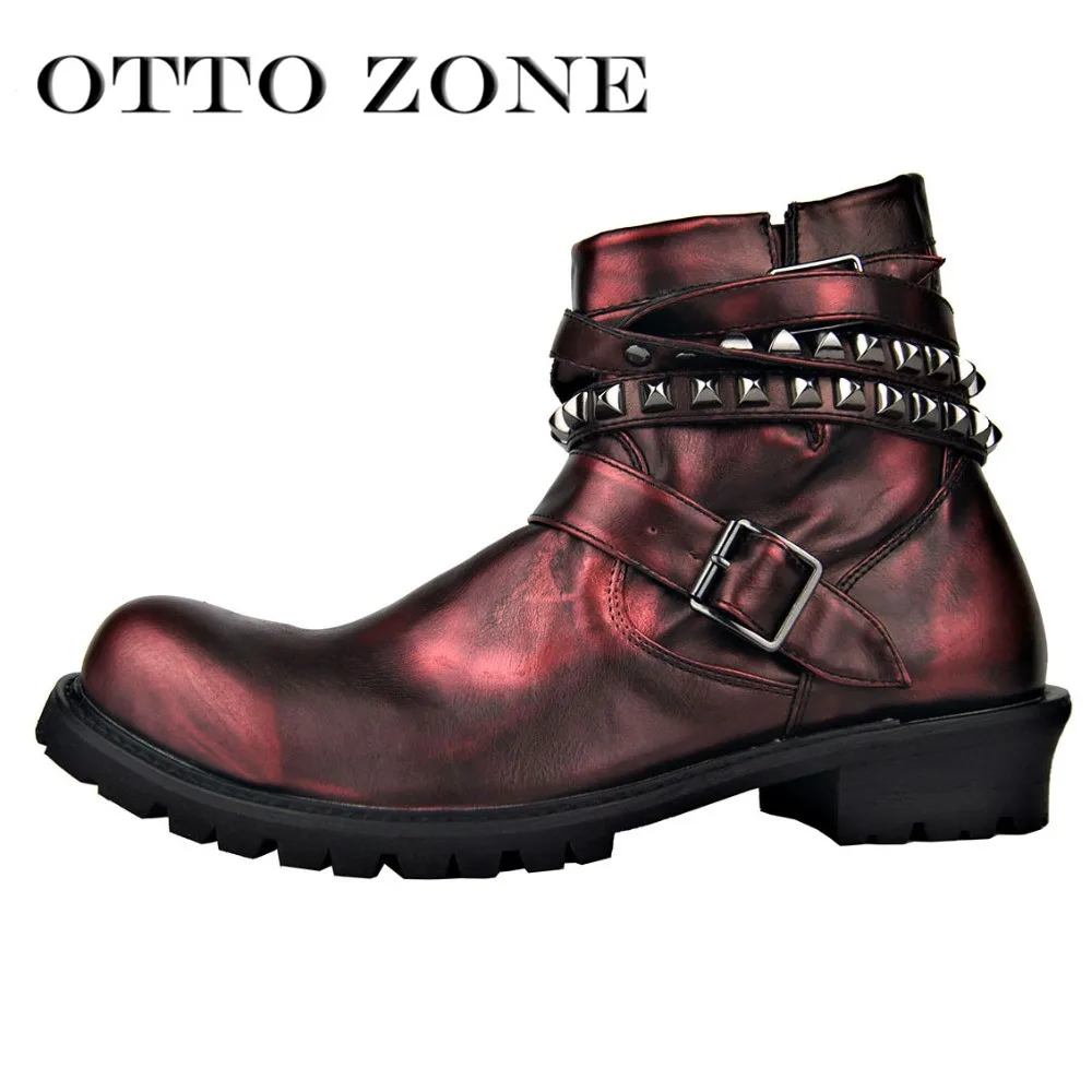 

OTTO Spring/Autum Men's Chelsea Shoes Boots Handmade Leather Ankle Boots Oxford Casual Vintage Designer Boots EU 40-46,in Stock