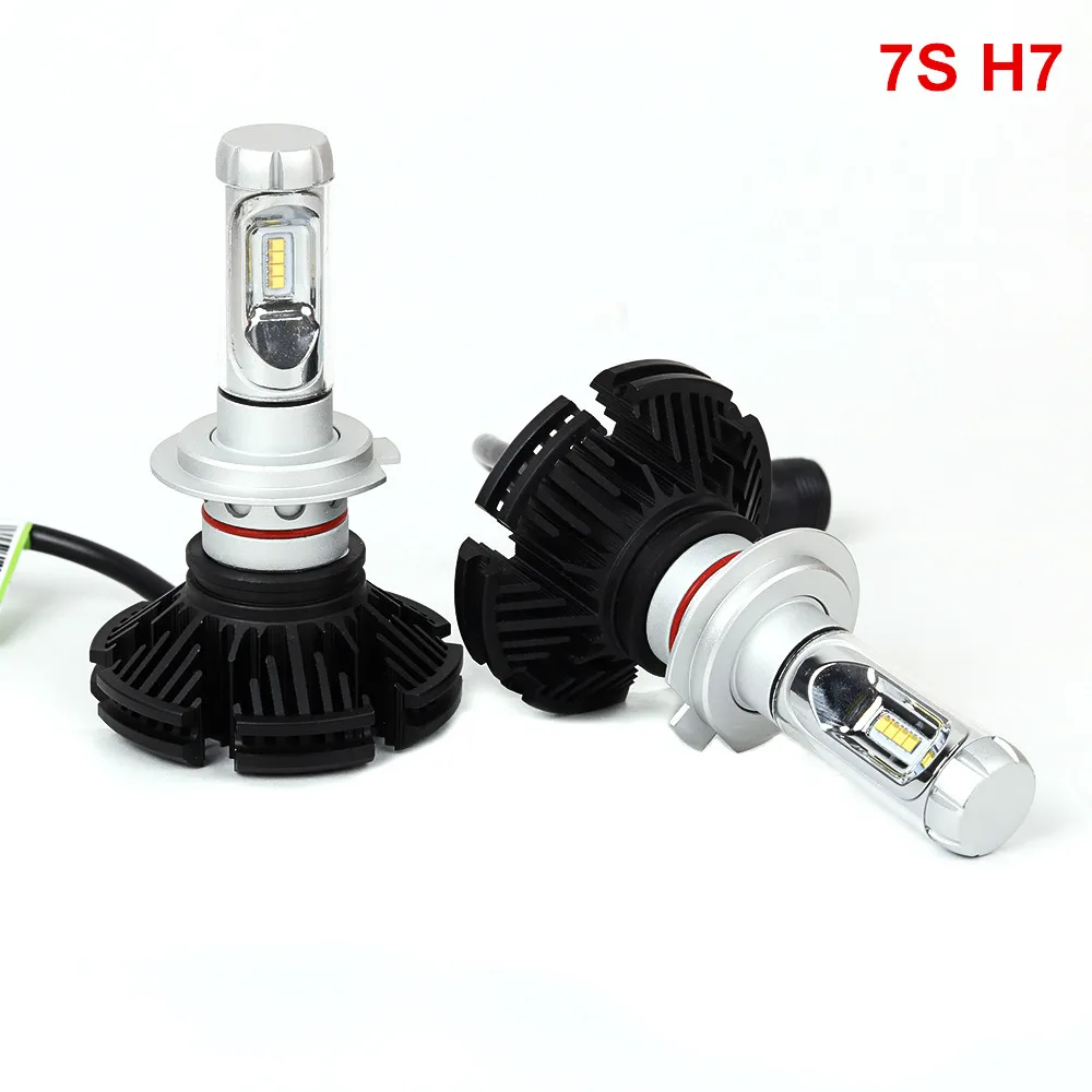 Rockeybright H7 светодиодный лампы для передних фар H8 H9 H11 H16 9005 H10 9006 для hyundai i351 светодиодный светильник 12000lm 50 Вт фотоаппаратов моментальной печати 7S ZES светодиодный фары