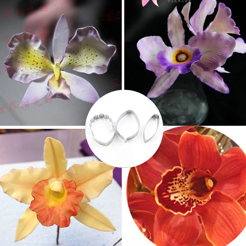 

Stainless Steel Phalaenopsis Petal Cutting Die British Sugar Flower Petal Mold Cutter Clay Tools Polymorph Keramiek Gereeds