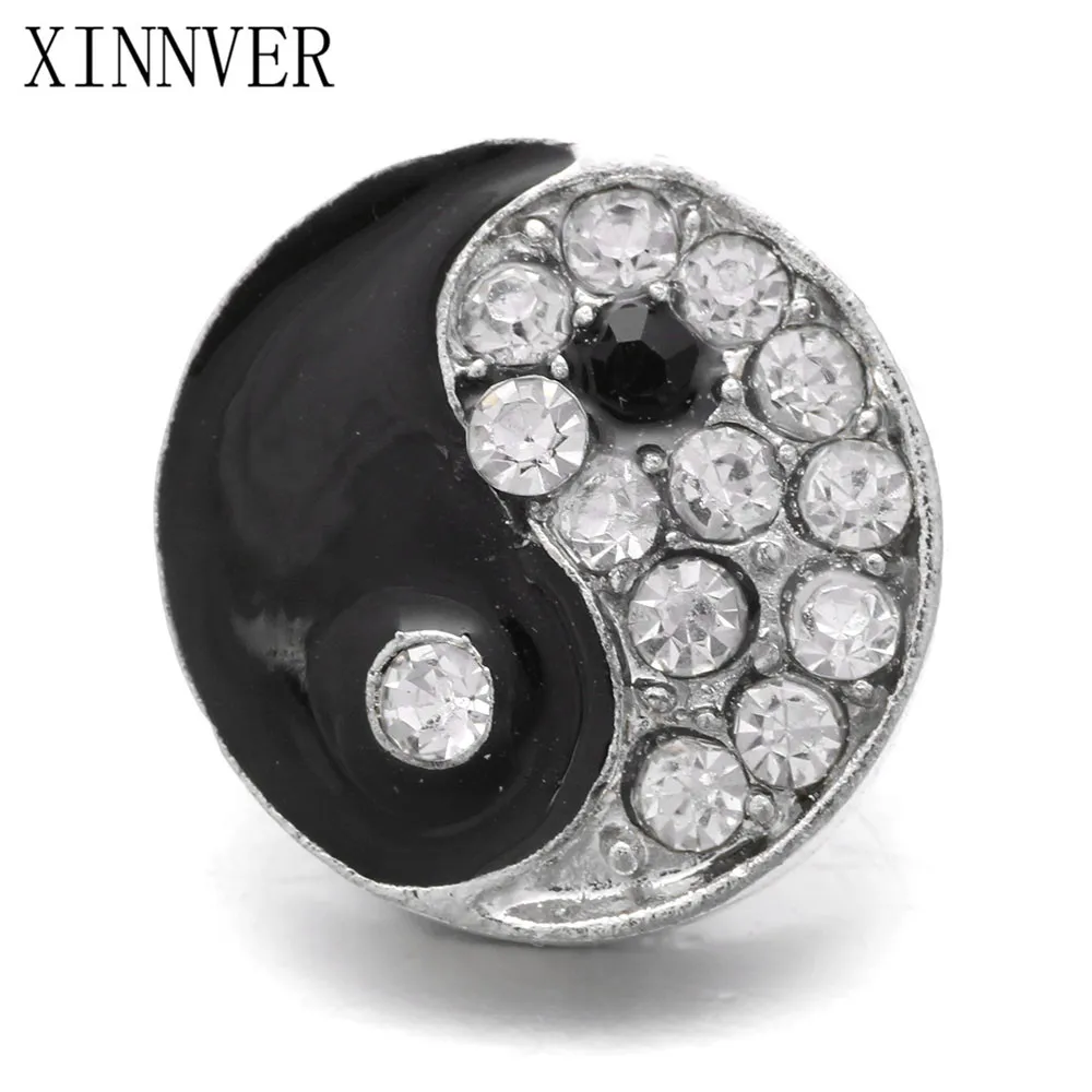 10 шт/партия унисекс амулет pulseras 18 мм Металл TaiJi украшение с защелкой для браслета часы женщины одно направление ZA494