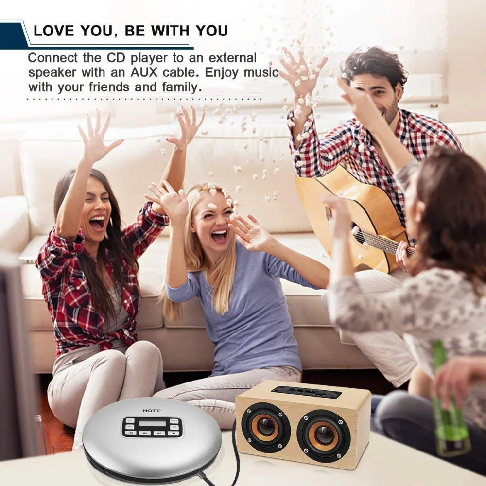 Portable CD Player HOTT CD611 Personal Compact