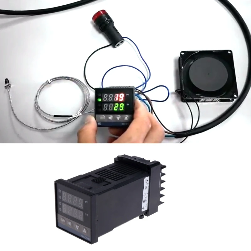 PID цифровой регулятор температуры REX C100 от 0 до 400 градусов K Тип вход SSR выход Temp