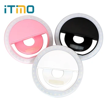 

iTimo 36 Leds Cell Phone Camera LED Flash Fill Light Mini USB Rechargeable Smartphone For iPhone IOS Android Portable