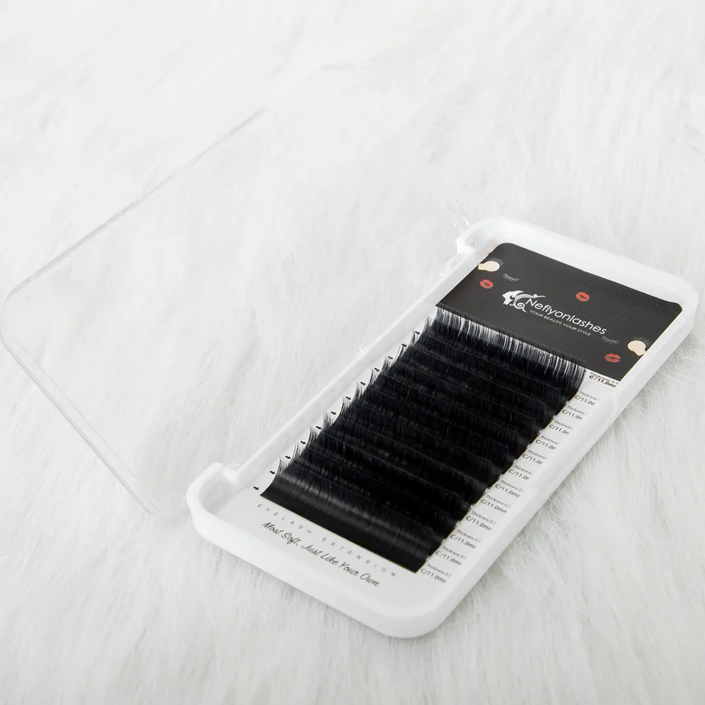 

Neflyonlashes False Lash Extension Individual Flat Ellipse Eyelashes Extensions Russian Volume Natural Eyelash Fake Mink Lashes