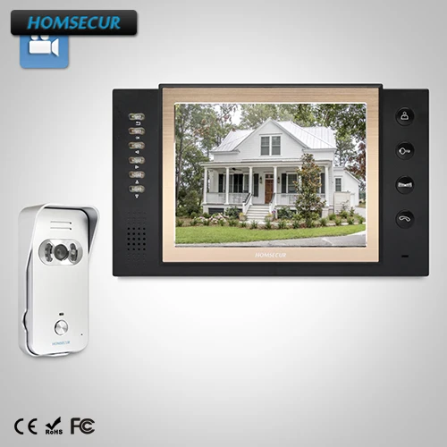 

HOMSECUR Video Door Entry Security Intercom + 8" large Screen for Home Security TC021-S + TM801R-B