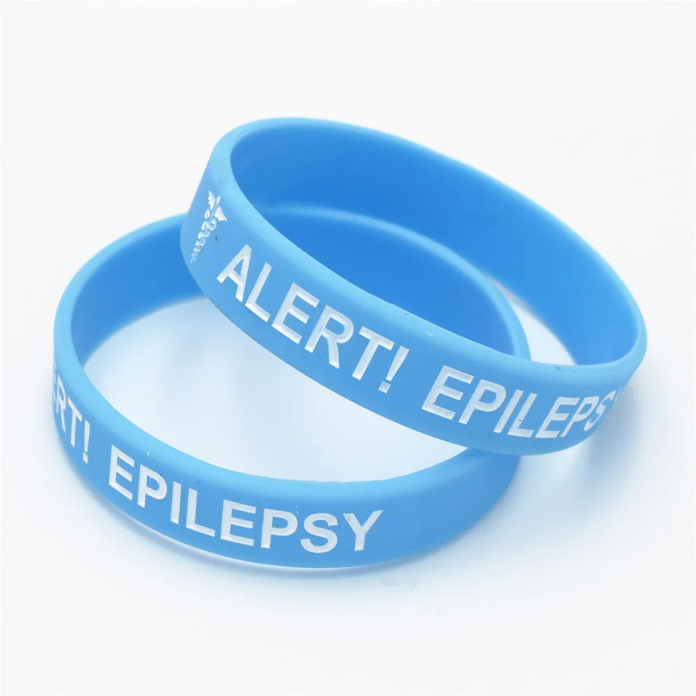 1 шт. медицинский браслет эпилепсии силиконовые браслеты в Дети Размеры повязки силиконовый Браслеты и браслеты для детей Подарки SH135K