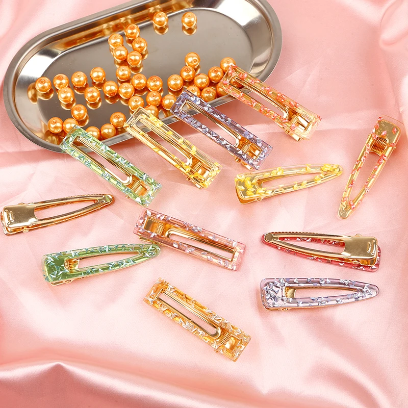 

1PC New Women Japanese Acetate Long Colorful Barrettes Elegant Hair Clips Headbands Lady Metal Hairpins Fashion Hair Accessories