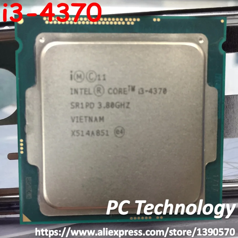 Оригинальный процессор Intel core i3 4370 SR1PD 3 80 ГГц 4M LGA1150 двухъядерный для настольного компьютера Бесплатная
