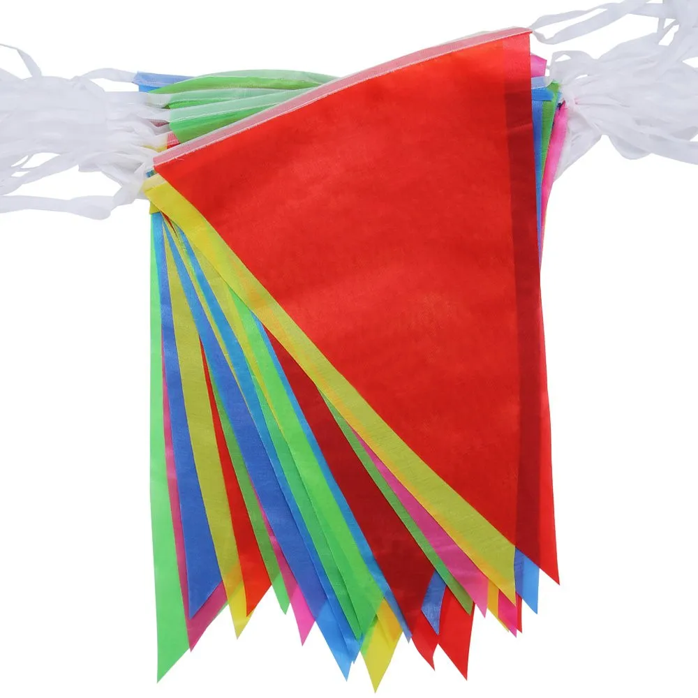 

Bunting Banner Birthday Party Home Decor Indoor Outdoor Party Holiday Decoration 50/100m Garden Home Improvement 2020