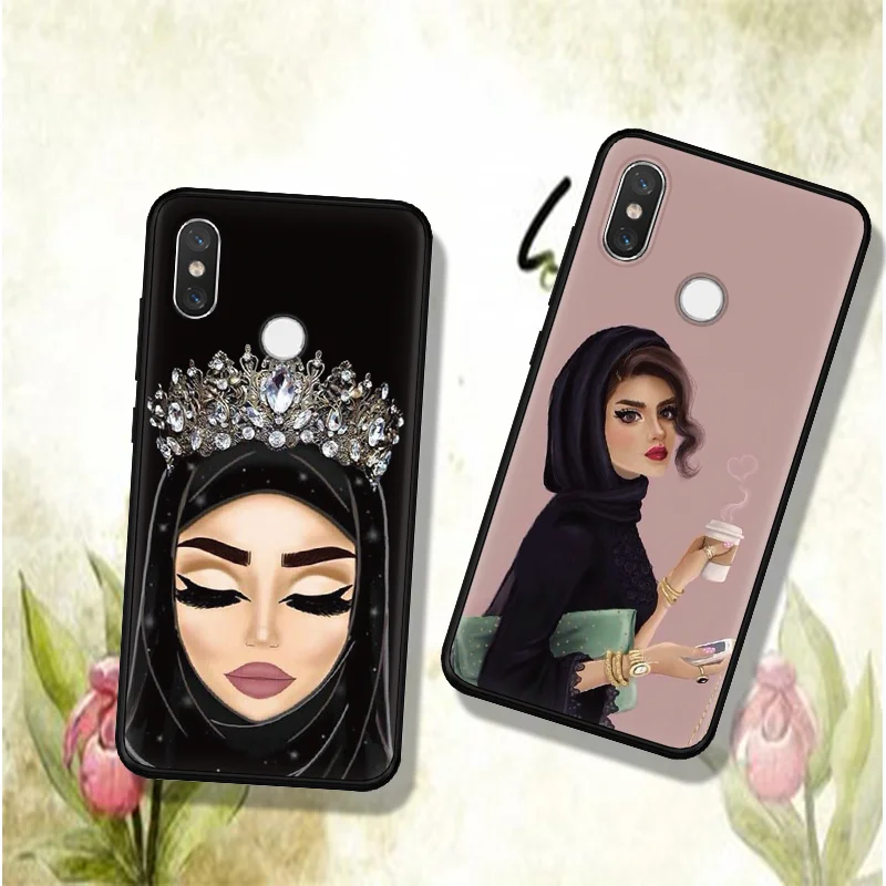 

Muslim Girl Black TPU For Xiaomi Redmi 5 Plus S2 3 4A 4X 6A Note 3 4X 5 5A 6 Pro Fashion Coque For Xiaomi Mi A2 6X A1 5X Case