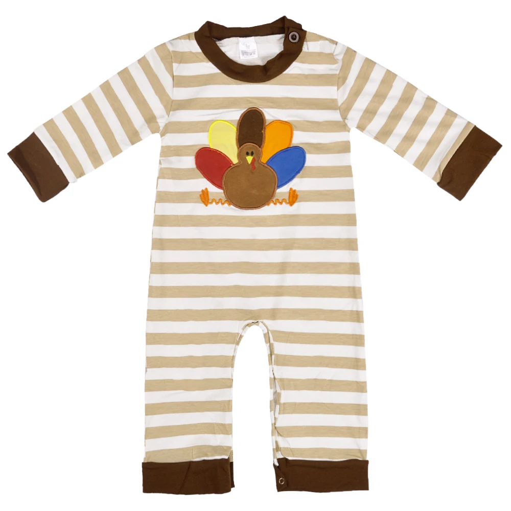 Baby-Girl-Romper-Party-Girl-Clothes-Embroidery-Turkey-Pattern-Ruffle-Newborn-Clothes-Matching-Boy-Romper-GPF803 (3)