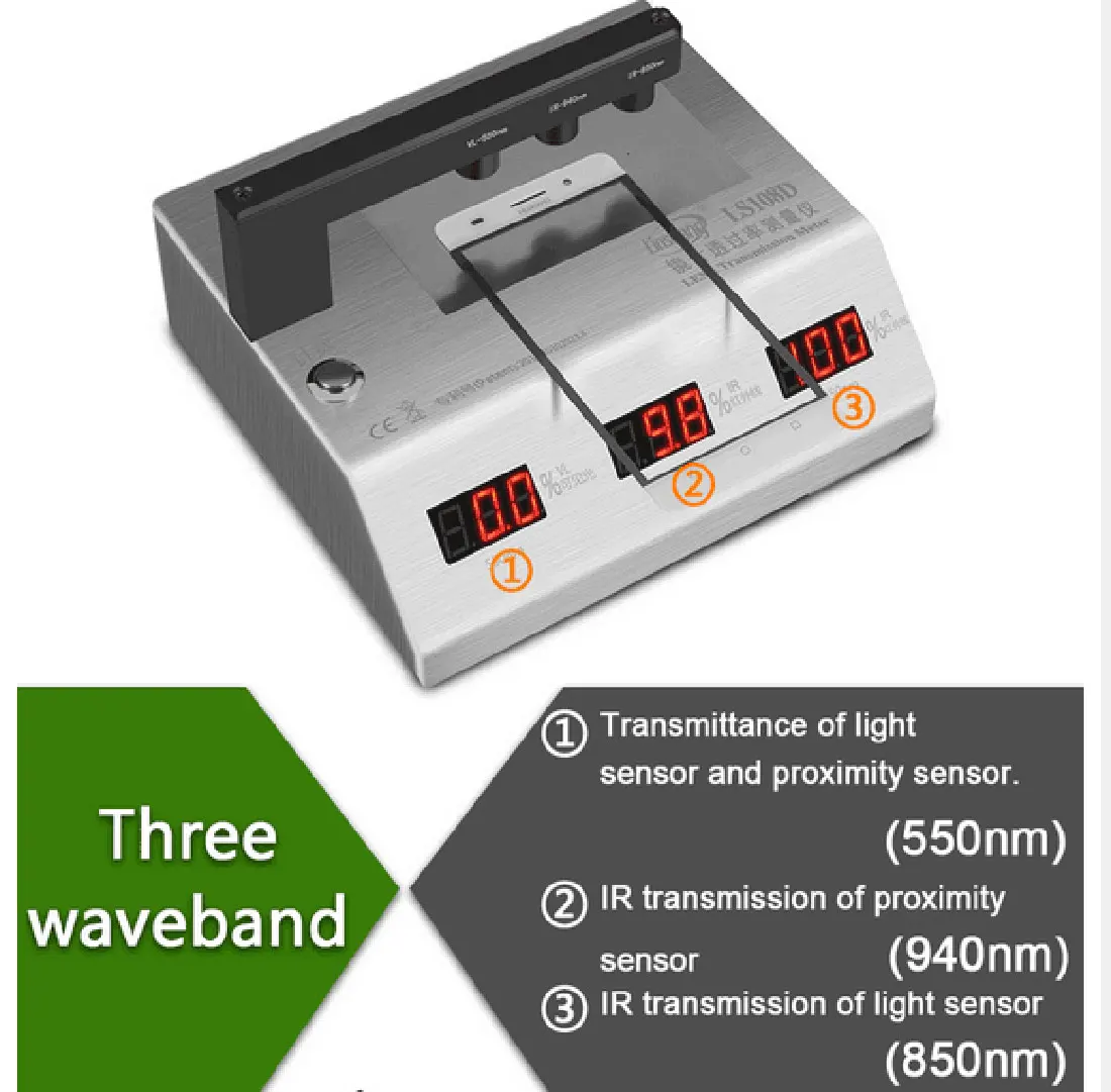 Измеритель передачи объектива мобильного телефона для ИК-фильтра с ИК-отверстием чернил с 850 940nm инфракрасным 550nm коэффициентом пропускания LS108D
