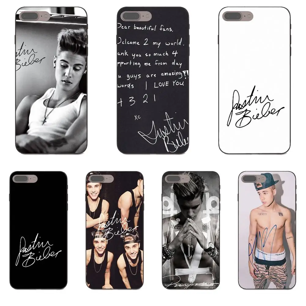 Justin Bieber Autograph For Huawei Y3 Y5 II Y6 Y7 Y9 nova 2 Plus 2S 3i 4 Lite Plus Prime 2017 2018 2019 Soft Wholesale