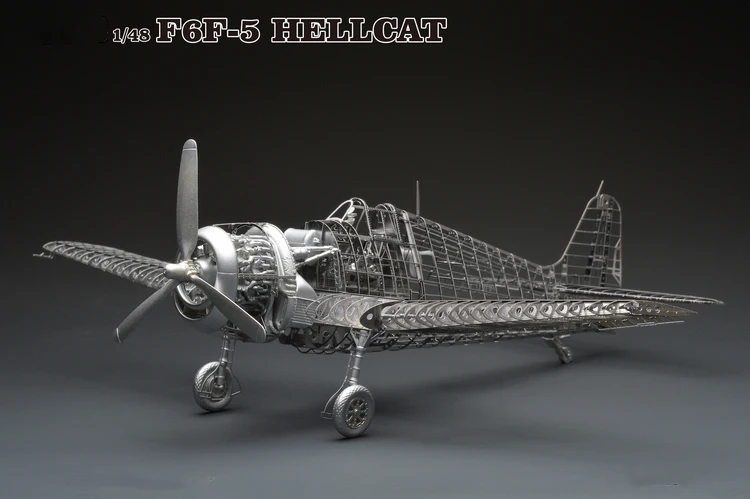 1/48 F6F-5 Hellcat полностью ПЭ модель Жасмин Складное крыло 3d Металл Diy Миниатюрные наборы паззл игрушки сплайсинга хобби Строительство