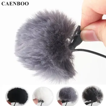 

CAENBOO Outdoor Windscreen Windshield Wind Protector Furry Cover For BOYA Sony Saramomic Clip Lavalier Wireless Microphone 4pcs