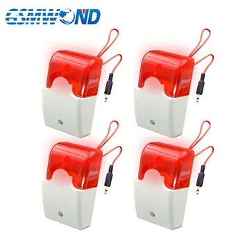 

4 pcs Wired Sound Light Alarm, Strobe Siren Alarm, DC 12V Work, 110dB For High Quality Home Anti-theft Security Alarm System