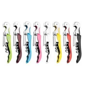 

Stainless Steel Multi-function Wine Bottle Opener Knife Pull Tap Double Hinged Corkscrew Promotional Gifts LX7513