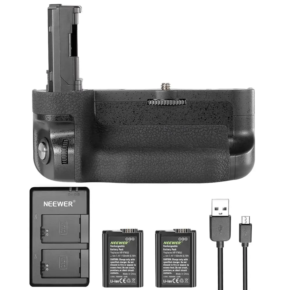 Набор вертикальных аккумуляторов Neewer для Sony A7 II A7R в комплект входит сменная