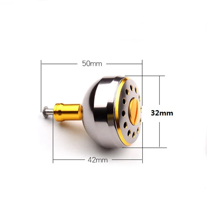 KAWA Рыболовная катушка ручка обработанная металлическая ручка для литья приманки Spining катушка Shimano и Daiwa рыболовные снасти аксессуар - Цвет: 32mm