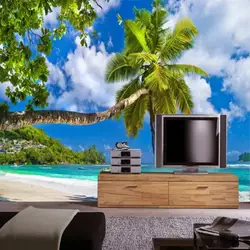 Beibehang настроить любой Размер 3 d океан Настенные обои ТВ пляжные фотографии Гостиная Спальня фон обои для стен 3 d