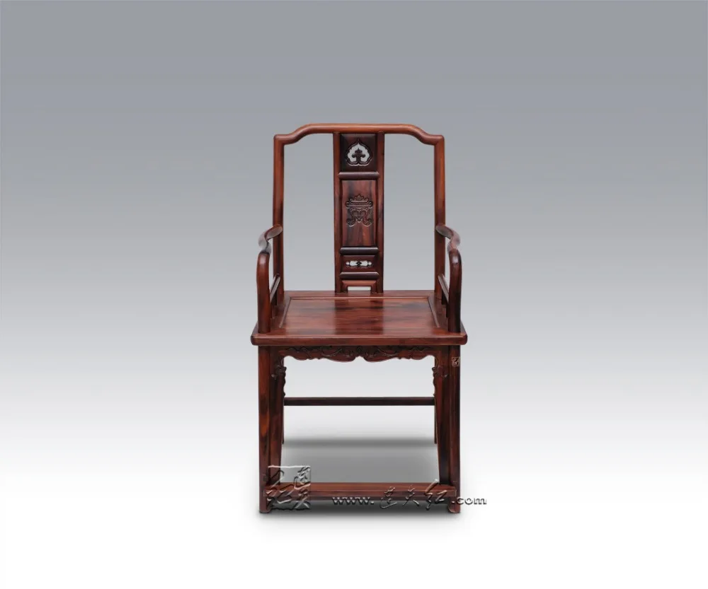 New Classical Fashion Fauteuil Rosewood Living Room Furniture Solid Wood Backed Chair Annatto Elbowchair China Antique Armchair