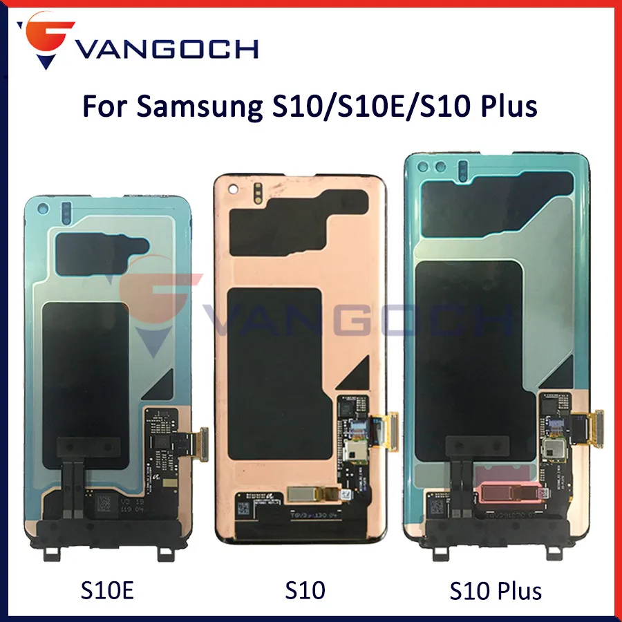 

AMOLED For Samsung Galaxy S10 2019 SM-G9730 G973F LCD Display Touch Screen Digitizer Replacement For SAMSUNG S10 Plus G9750 LCD