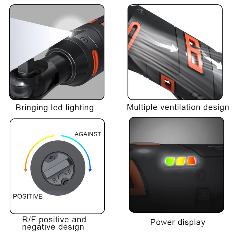 LOMVUM электрический ключ с трещоткой 12v 3/8 corldless набор гаечных ключей 60NM крутящий