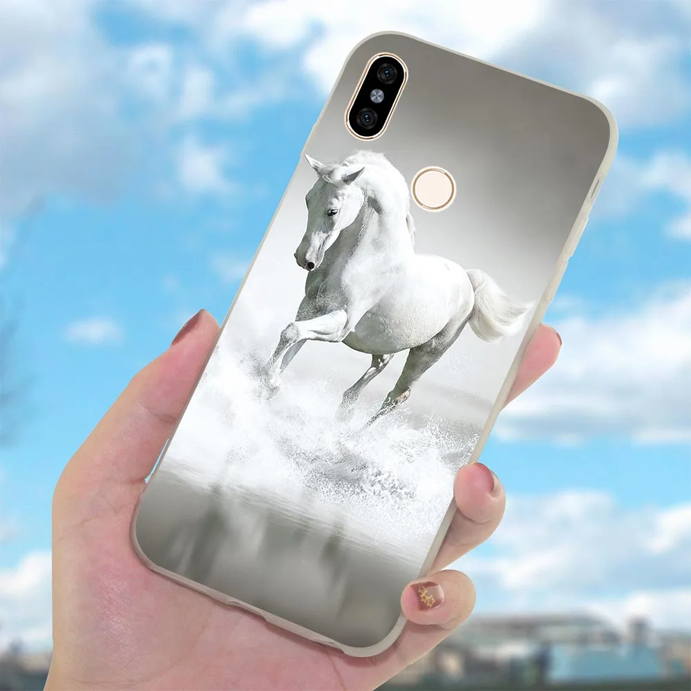 Мягкий чехол из ТПУ с изображением лошадей и животных для Xiaomi Mi A2 Lite 8 SE A1 9 se чехлы