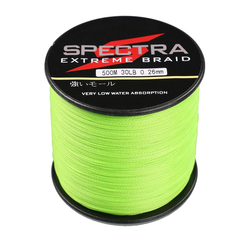 4Strands SPECTRA 100M 2000M 6 100LB Test Fluorescent Green Braided