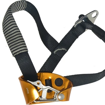 

Adults Right Foot Ascender Riser Rock Climbing Ascender Mountaineering Equipment Climbing Gear Gold