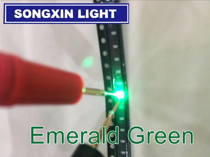 1000 шт. SMD 0603 светодиодный диодный светильник-диоды изумрудно-зеленый Esmeralda Verde 0603 SMD светодиодный Диод яркие чипы Диодная упаковка 525nm