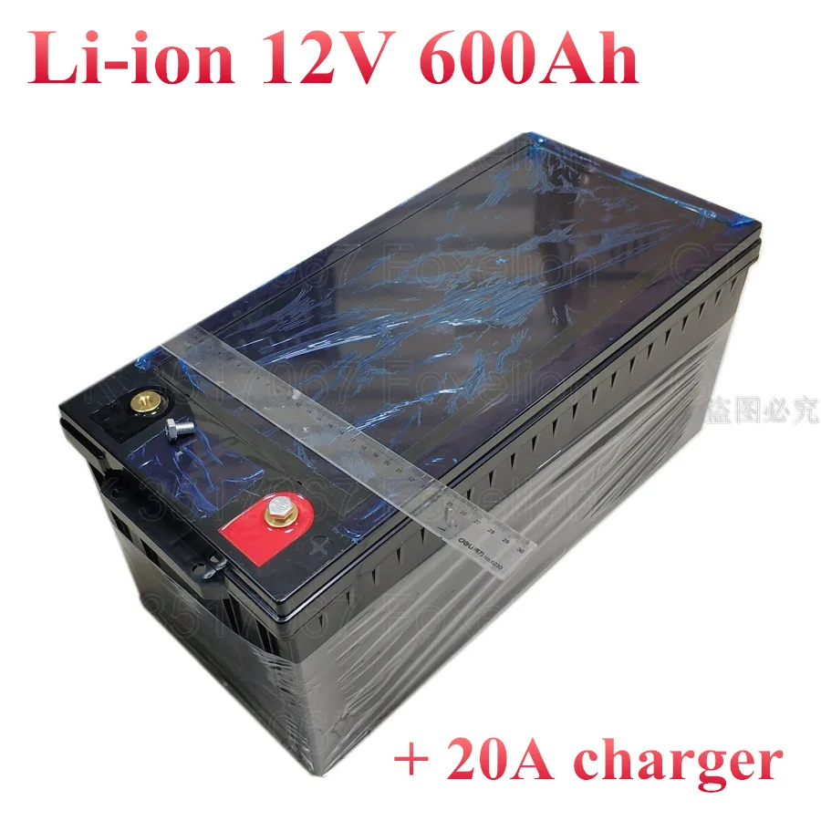 

12v 600AH li-ion Lithium Ion Battery Pack Deep Cycles High power BMS for Solar panel System RV EV inverter + fast 20A charger