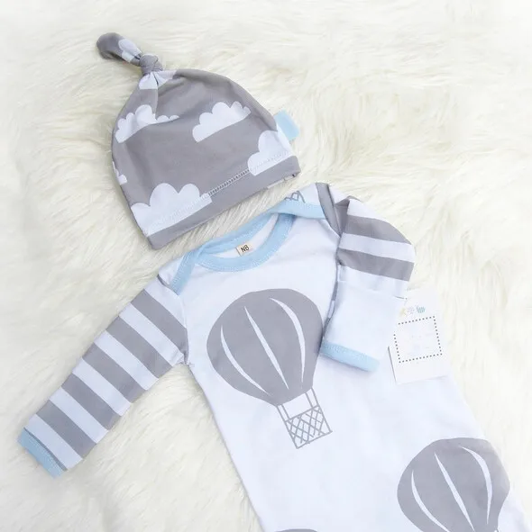 Хлопковое Пеленальное Одеяло для новорожденных, спальный мешок+ шапочка, От 0 до 12 месяцев