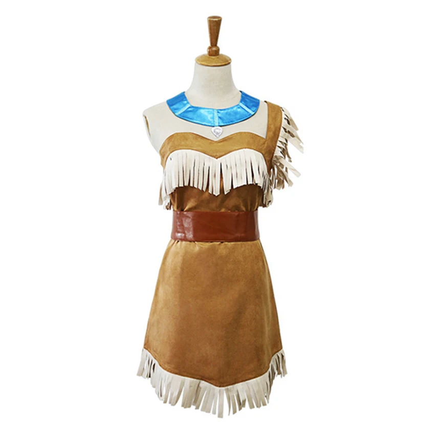 Взрослый женский красивый костюм принцессы для девочек Pocahontas индийский костюм на Хэллоуин подарок косплей костюм для девочки одежда