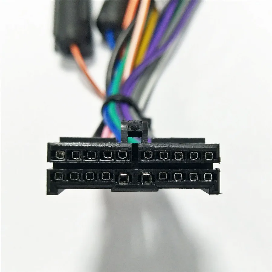 20 контактов ISO жгут проводов разъем адаптера с камерой заднего вида подключения для 1 DIN/2 DIN Android автомобиля Радио Силовой кабель жгут