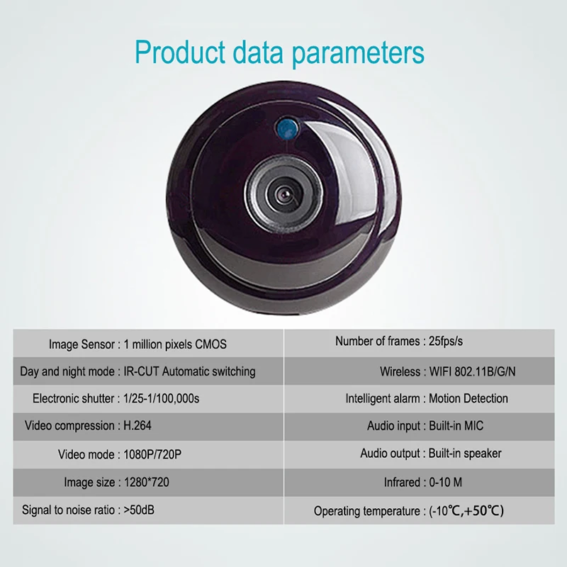 1080 P мини-камера Wifi Беспроводная ip-камера Обнаружение движения сигнализация для домашней безопасности ночного видения Видеокамера Looping камера