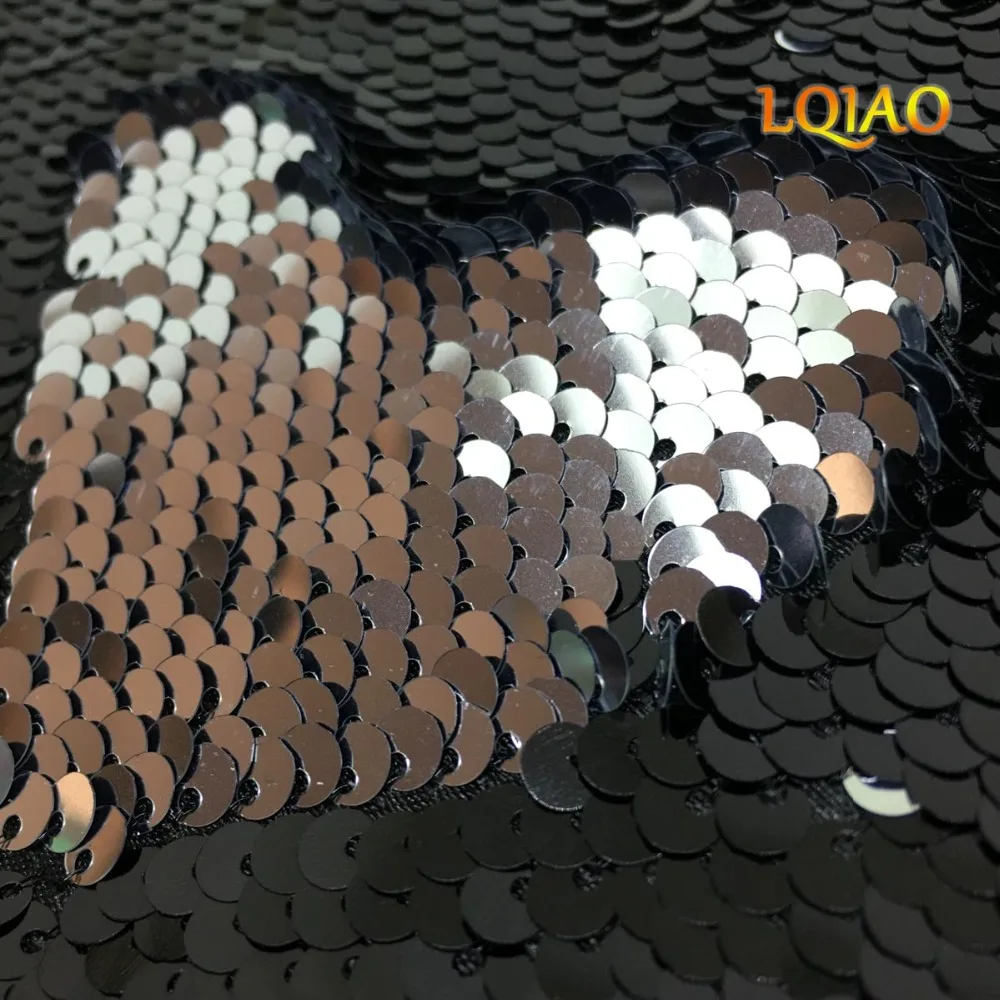 Black silver  Sequin Tablecloth-3