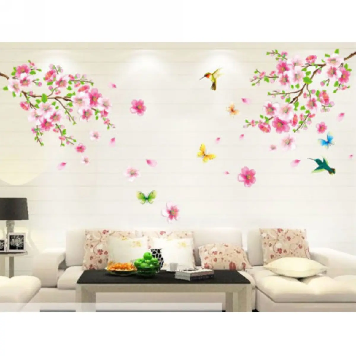 JX-LCLYL Removable Flowers Butterfly Wall Stickers Decal Art Vinyl Mural Room Decor DIY