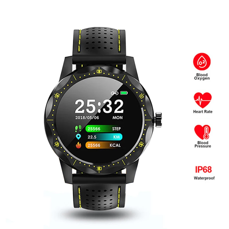 

SKY 1 Smartwatch Smart Watch Men IP68 Waterproof Heart Rate Blood Pressure Monitor Sports Activity Tracker Fitness for Android