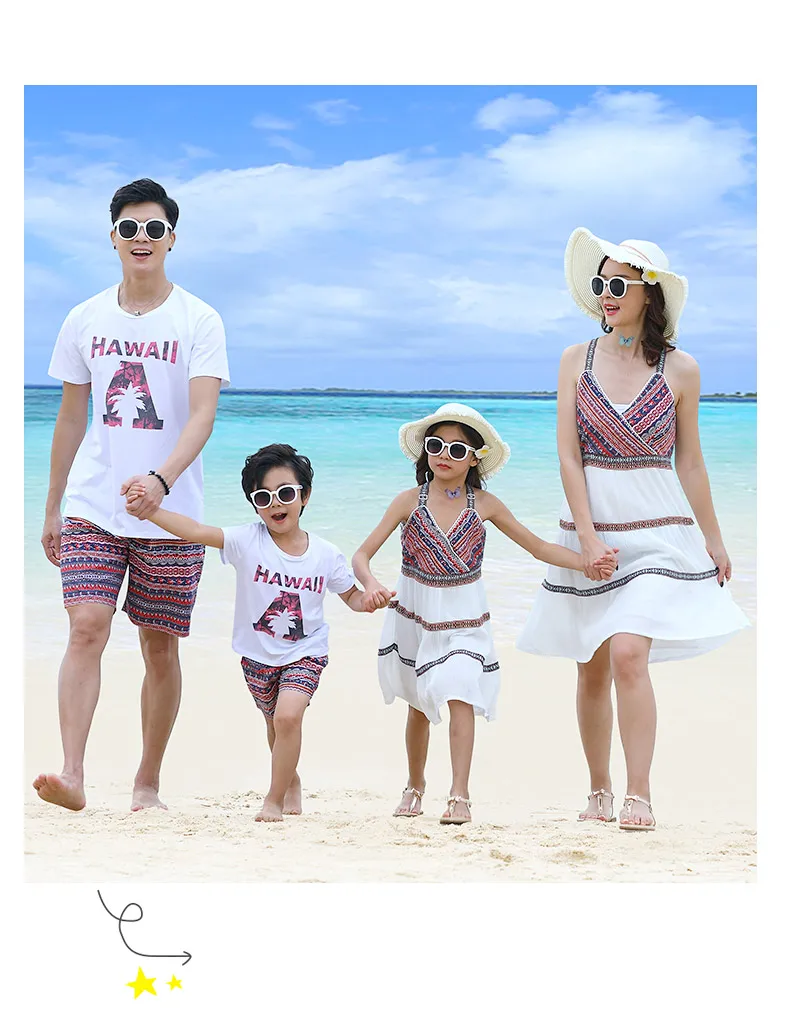 Пляжные одинаковые комплекты для семьи с песком; платья на бретелях для мамы и дочки; одежда для папы, сына, мамы и меня; комплекты одежды для мамы и дочки и сына