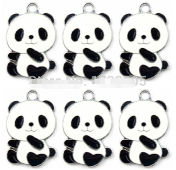

Hot Sale 100 pcs Popular Cartoon Panda Charm Pendants DIY Making Accessories For Best Gift Z-10