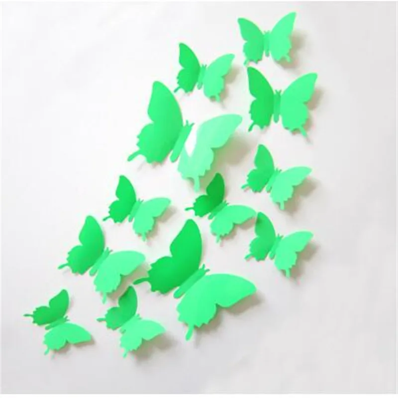 

12P Simulation 3D Butterfly Wall Sticker For Living Room Kids Bedroom Dormitory Wall Stickers Home Decor