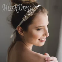 MissRDress Свадебная повязка со стразами серебряная Хрустальная Свадебная повязка с бриллиантами Свадебная повязка на голову для свадебных аксессуаров ys813