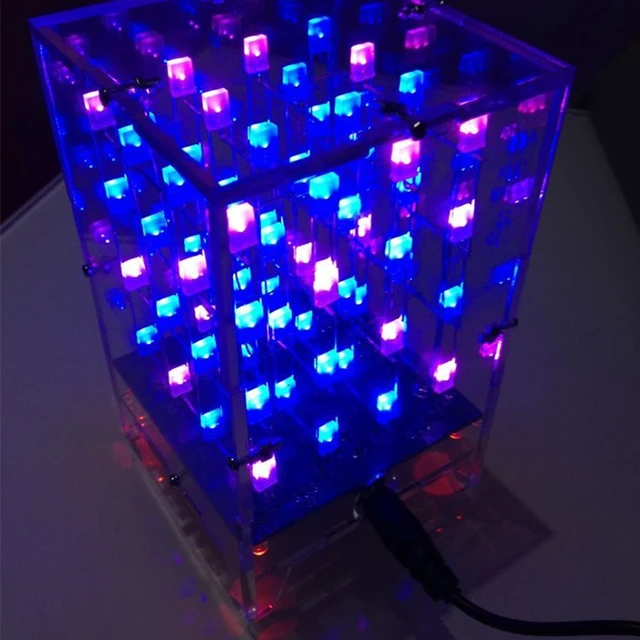 Colorful 3D LED Light Squared DIY Kit 4*4*4 LED Cube Light Squared